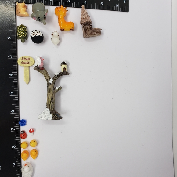 Fairy Garden Tree Cottage Ducks Turtle Elephant Giraffe Sign Lot - Picture 8 of 12